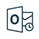 Flat Icon Weiss Blau Outlook